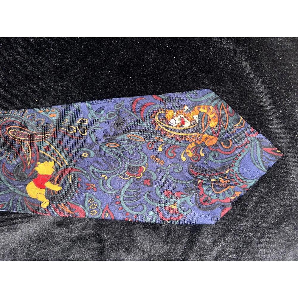 The Disney Collection Silk Tie - Colorful Paisley Winnie the Pooh + Tigger
